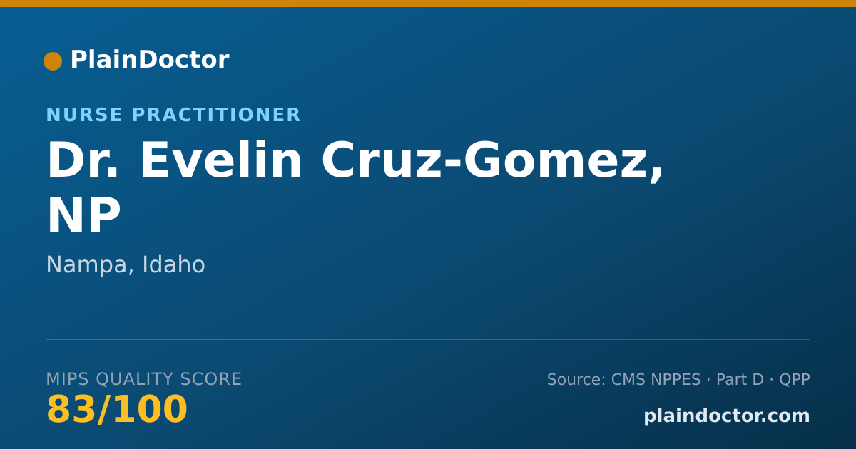 Shareable card for Evelin Cruz-Gomez, NP - Nurse Practitioner, Nampa, ID