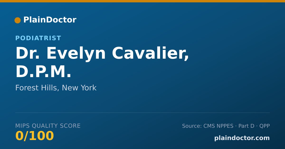 Shareable card for Evelyn Cavalier, D.P.M. - Podiatrist, Forest Hills, NY