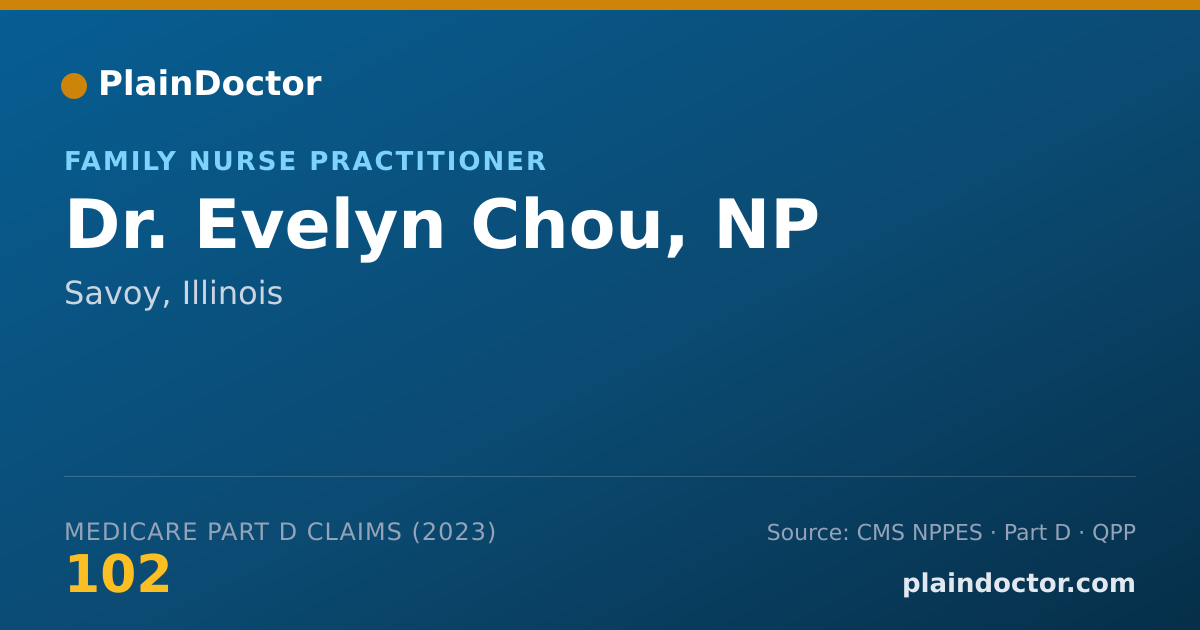 Shareable card for Evelyn Chou, NP - Family Nurse Practitioner, Savoy, IL