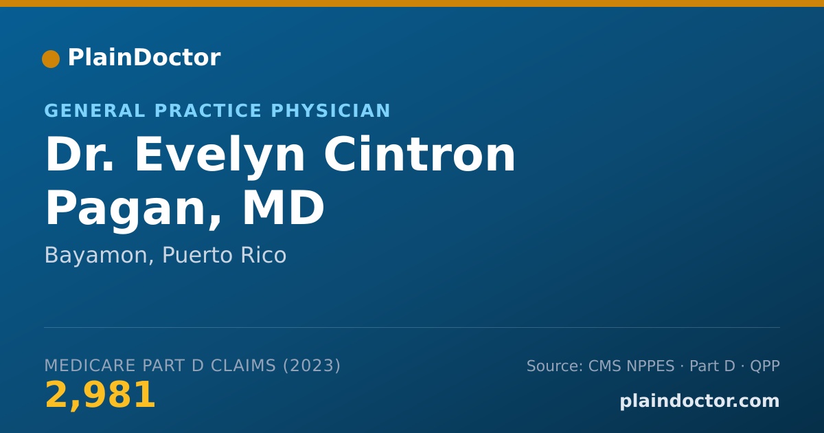 Shareable card for Evelyn Cintron Pagan, MD - General Practice Physician, Bayamon, PR