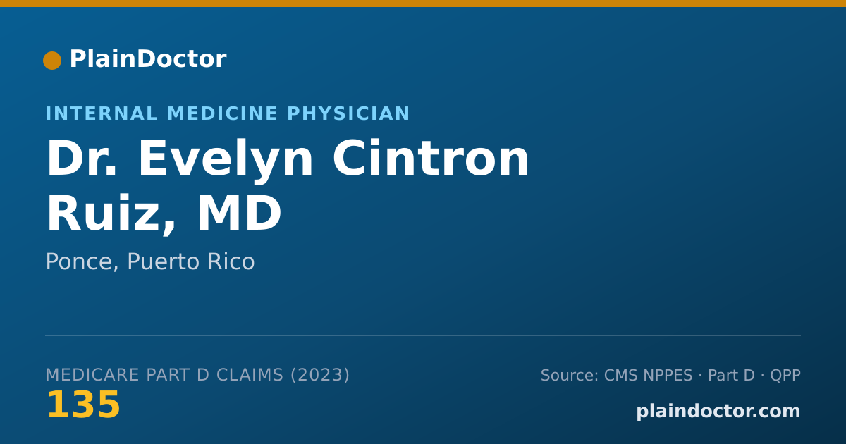 Shareable card for Evelyn Cintron Ruiz, MD - Internal Medicine Physician, Ponce, PR