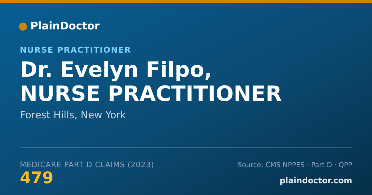 Shareable card for Evelyn Filpo, NURSE PRACTITIONER - Nurse Practitioner, Forest Hills, NY