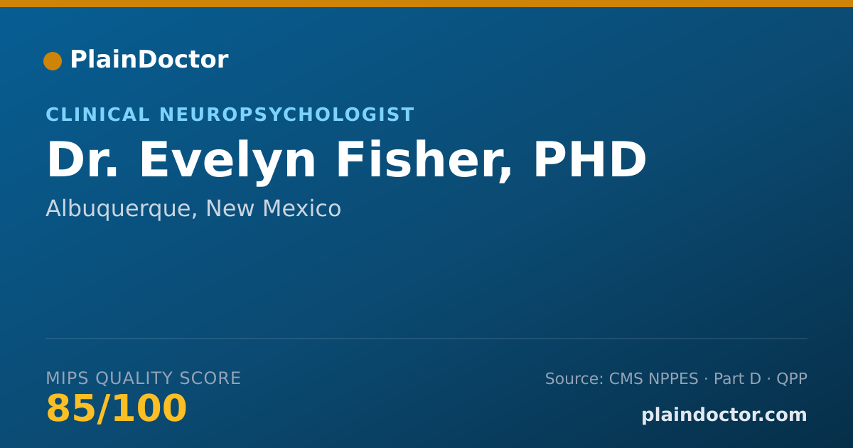 Shareable card for Evelyn Fisher, PHD - Clinical Neuropsychologist, Albuquerque, NM