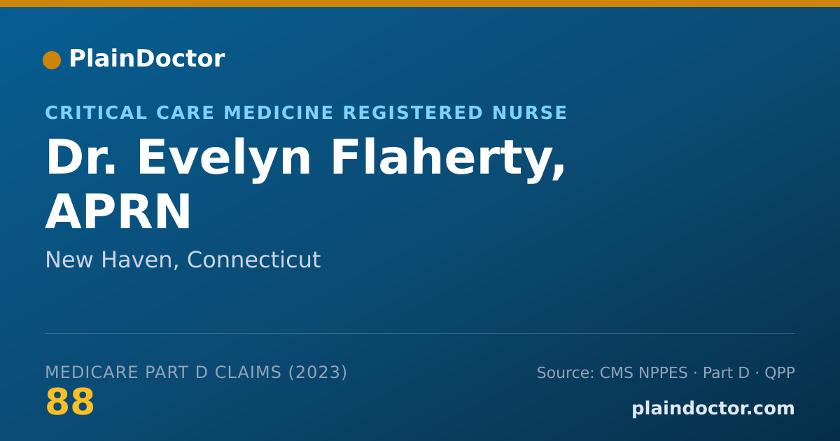 Shareable card for Evelyn Flaherty, APRN - Critical Care Medicine Registered Nurse, New Haven, CT