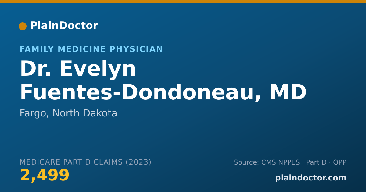 Shareable card for Evelyn Fuentes-Dondoneau, MD - Family Medicine Physician, Fargo, ND