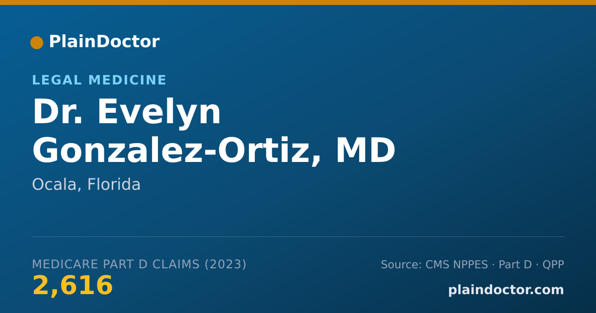 Shareable card for Evelyn Gonzalez-Ortiz, MD - Legal Medicine, Ocala, FL
