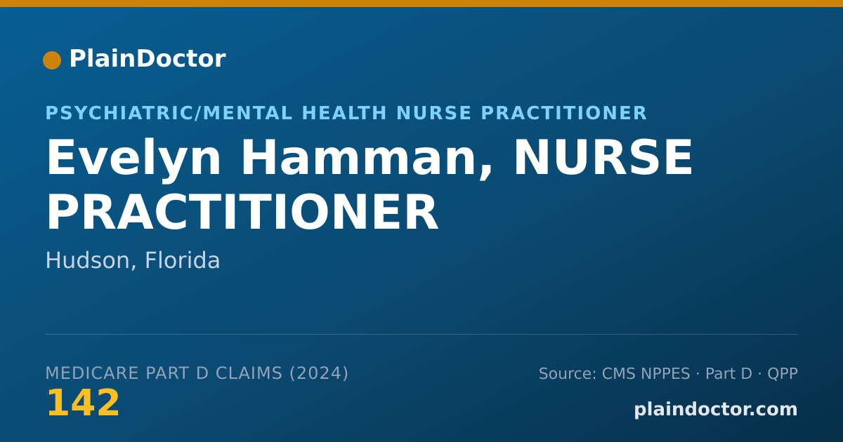 Shareable card for Evelyn Hamman, NURSE PRACTITIONER - Nurse Practitioner, Hudson, FL
