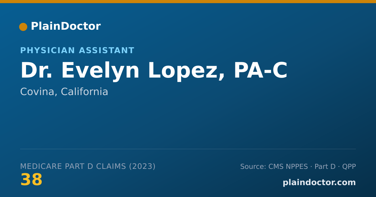 Shareable card for Evelyn Lopez, PA-C - Physician Assistant, Covina, CA