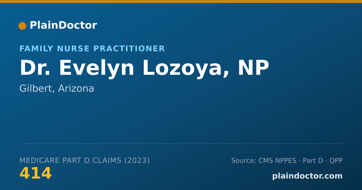 Shareable card for Evelyn Lozoya, NP - Family Nurse Practitioner, Gilbert, AZ