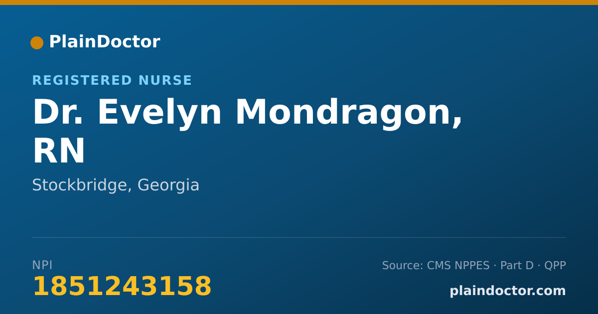 Shareable card for Evelyn Mondragon, RN - Registered Nurse, Stockbridge, GA