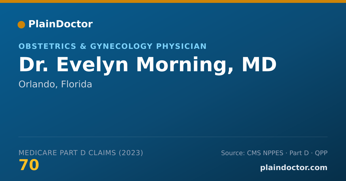 Shareable card for Evelyn Morning, MD - Obstetrics & Gynecology Physician, Orlando, FL