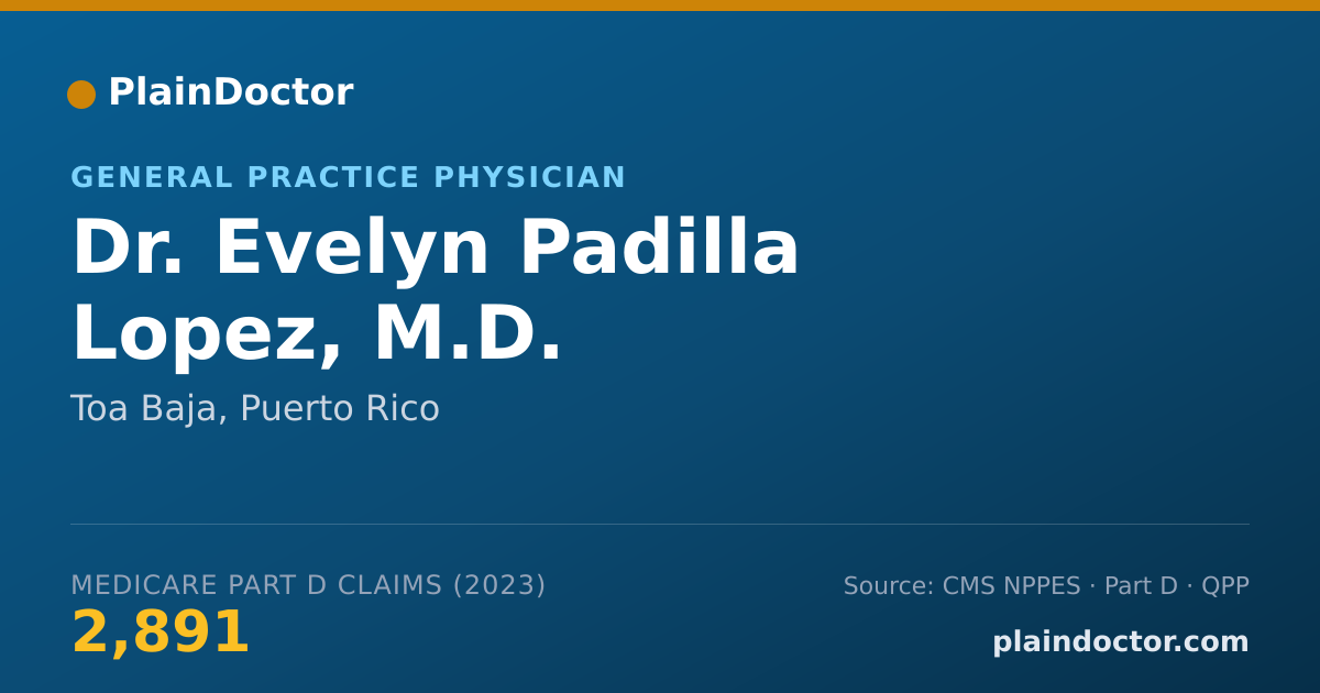 Shareable card for Evelyn Padilla Lopez, M.D. - General Practice Physician, Toa Baja, PR