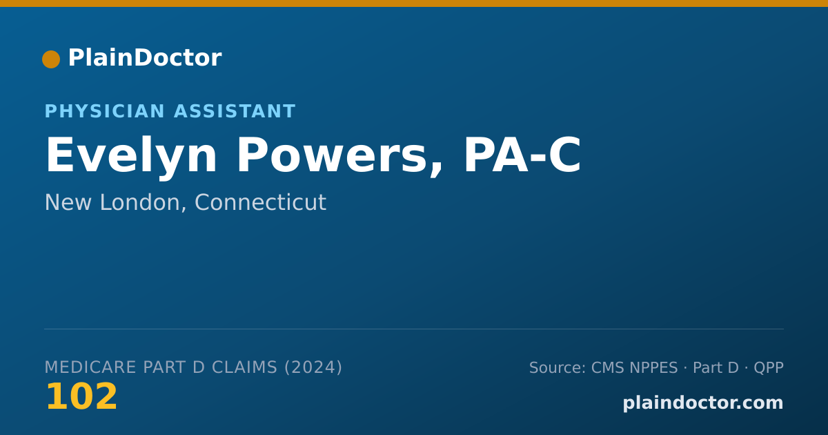 Shareable card for Evelyn Powers, PA-C - Physician Assistant, New London, CT