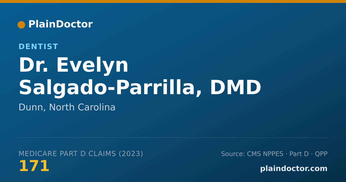 Shareable card for Evelyn Salgado-Parrilla, DMD - Dentist, Dunn, NC