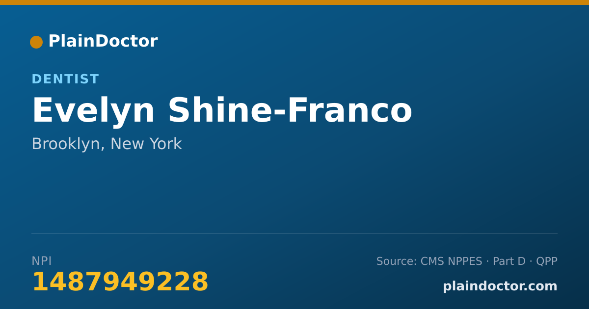 Shareable card for Evelyn Shine-Franco - Dentist, Brooklyn, NY