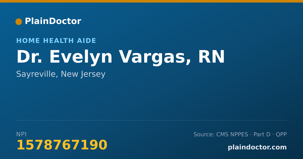 Shareable card for Evelyn Vargas, RN - Home Health Aide, Sayreville, NJ