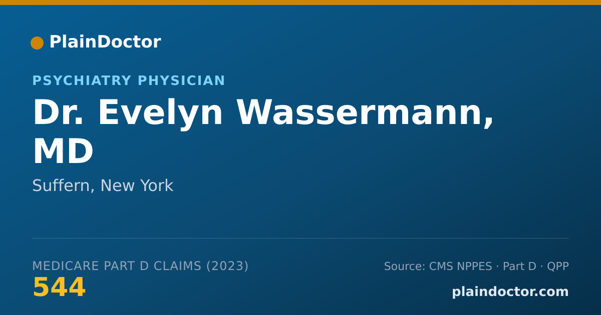 Shareable card for Evelyn Wassermann, MD - Psychiatry Physician, Suffern, NY