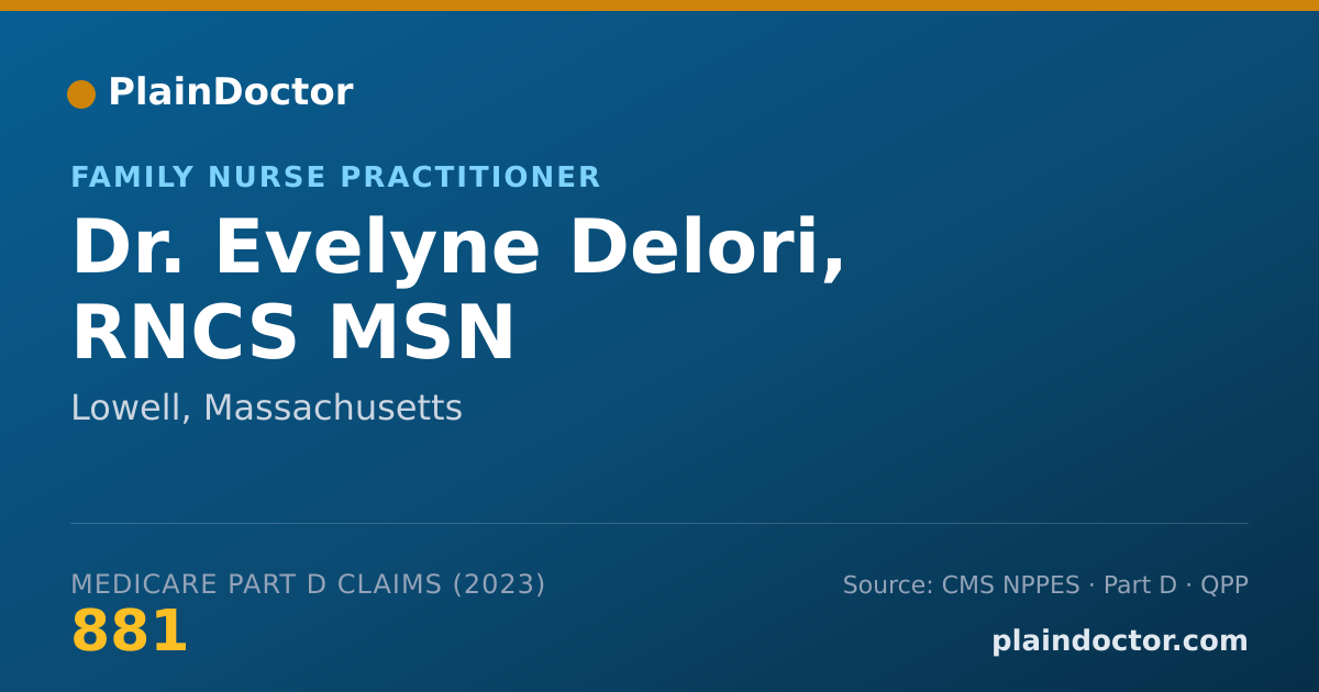 Shareable card for Evelyne Delori, RNCS MSN - Family Nurse Practitioner, Lowell, MA