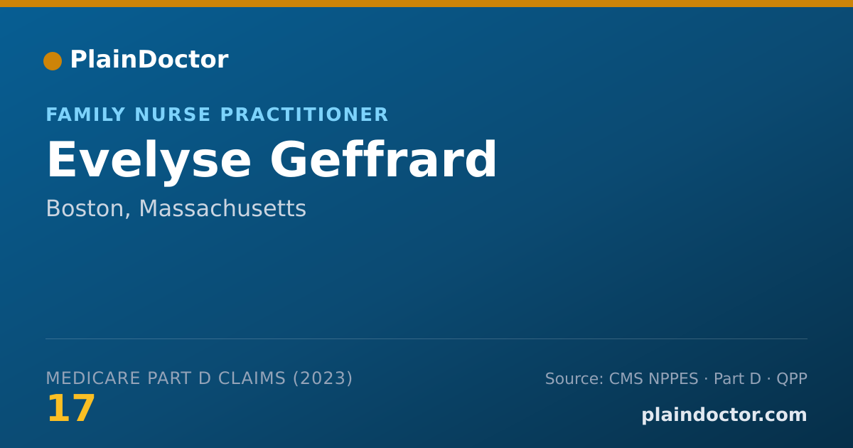 Shareable card for Evelyse Geffrard - Family Nurse Practitioner, Boston, MA