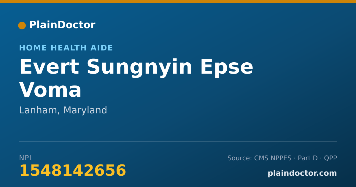 Shareable card for Evert Sungnyin Epse Voma - Home Health Aide, Lanham, MD