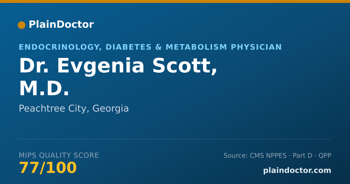 Shareable card for Evgenia Scott, M.D. - Endocrinology, Diabetes & Metabolism Physician, Peachtree City, GA