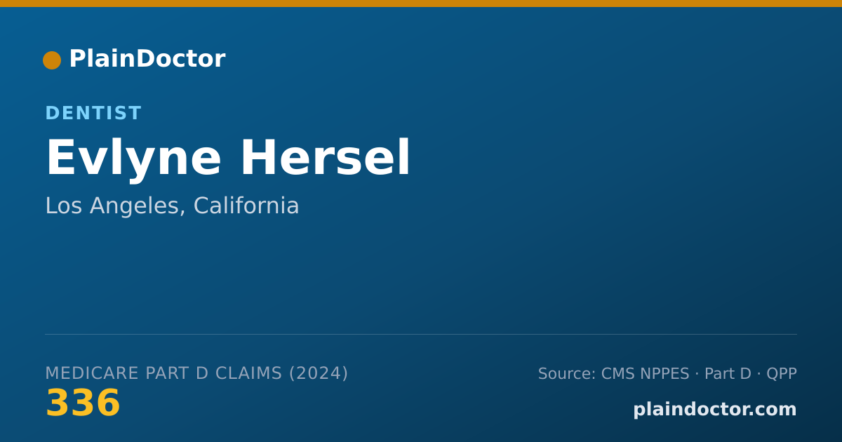 Shareable card for Evlyne Hersel - Dentist, Los Angeles, CA