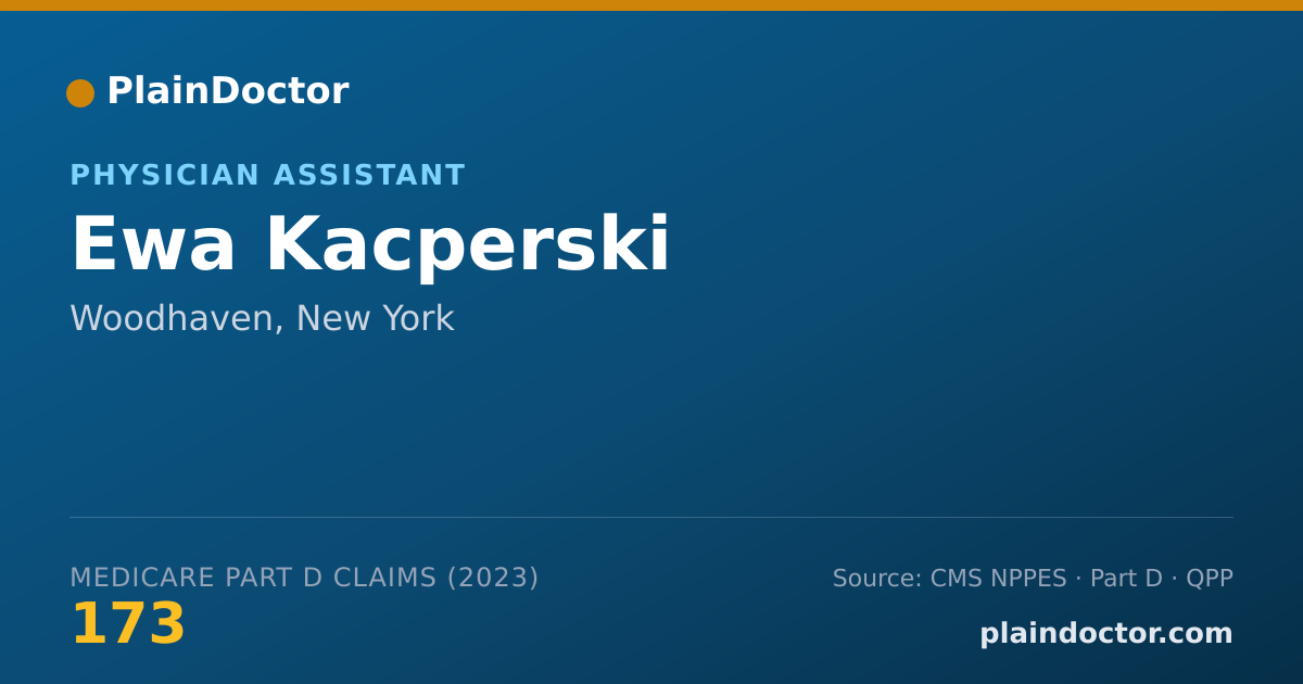 Shareable card for Ewa Kacperski - Physician Assistant, Woodhaven, NY