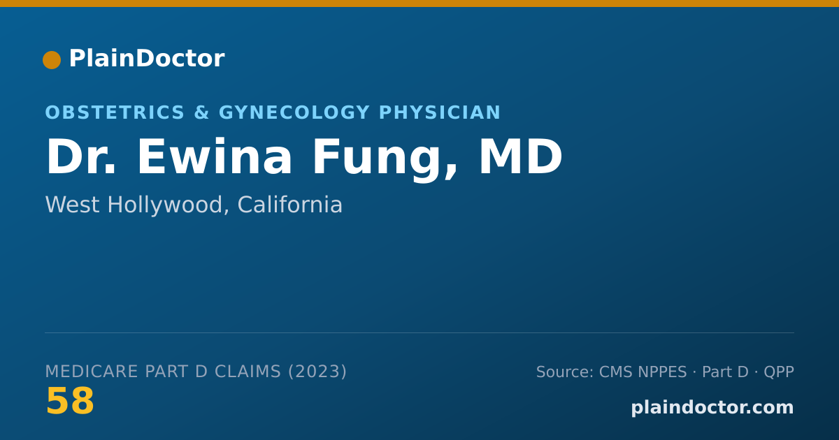 Shareable card for Ewina Fung, MD - Obstetrics & Gynecology Physician, West Hollywood, CA