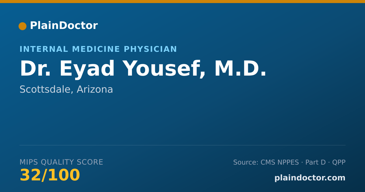 Shareable card for Eyad Yousef, M.D. - Internal Medicine Physician, Scottsdale, AZ