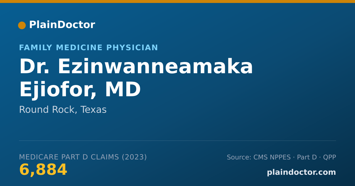 Shareable card for Ezinwanneamaka Ejiofor, MD - Family Medicine Physician, Round Rock, TX