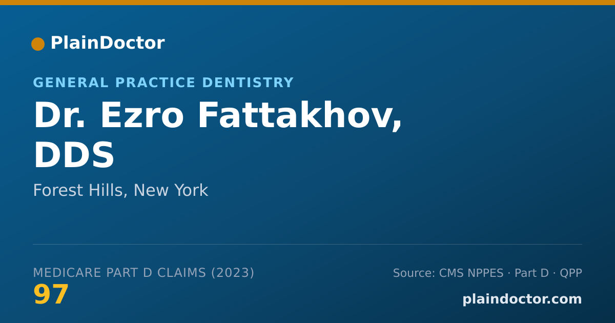 Shareable card for Ezro Fattakhov, DDS - General Practice Dentistry, Forest Hills, NY