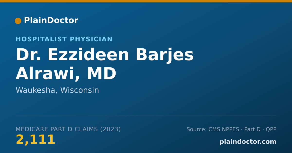 Shareable card for Ezzideen Barjes Alrawi, MD - Hospitalist Physician, Waukesha, WI