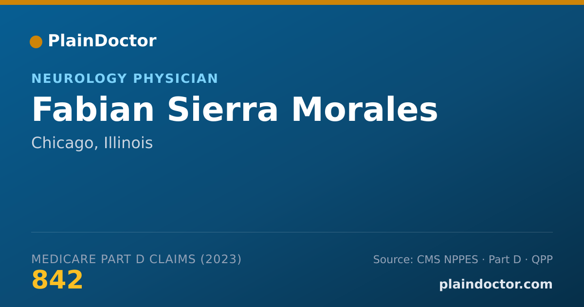 Shareable card for Fabian Sierra Morales - Neurology Physician, Chicago, IL