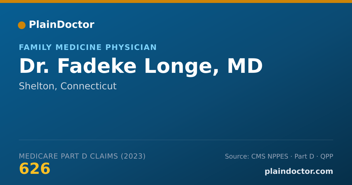 Shareable card for Fadeke Longe, MD - Family Medicine Physician, Shelton, CT