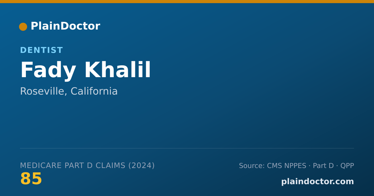 Shareable card for Fady Khalil - Dentist, Roseville, CA