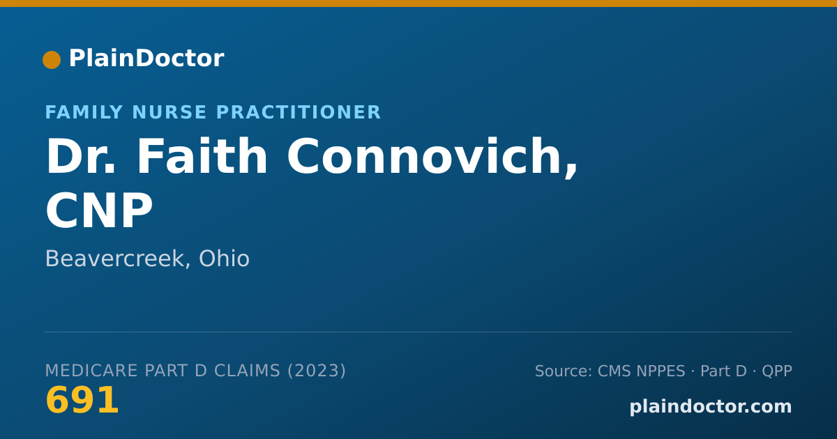 Shareable card for Faith Connovich, CNP - Family Nurse Practitioner, Beavercreek, OH