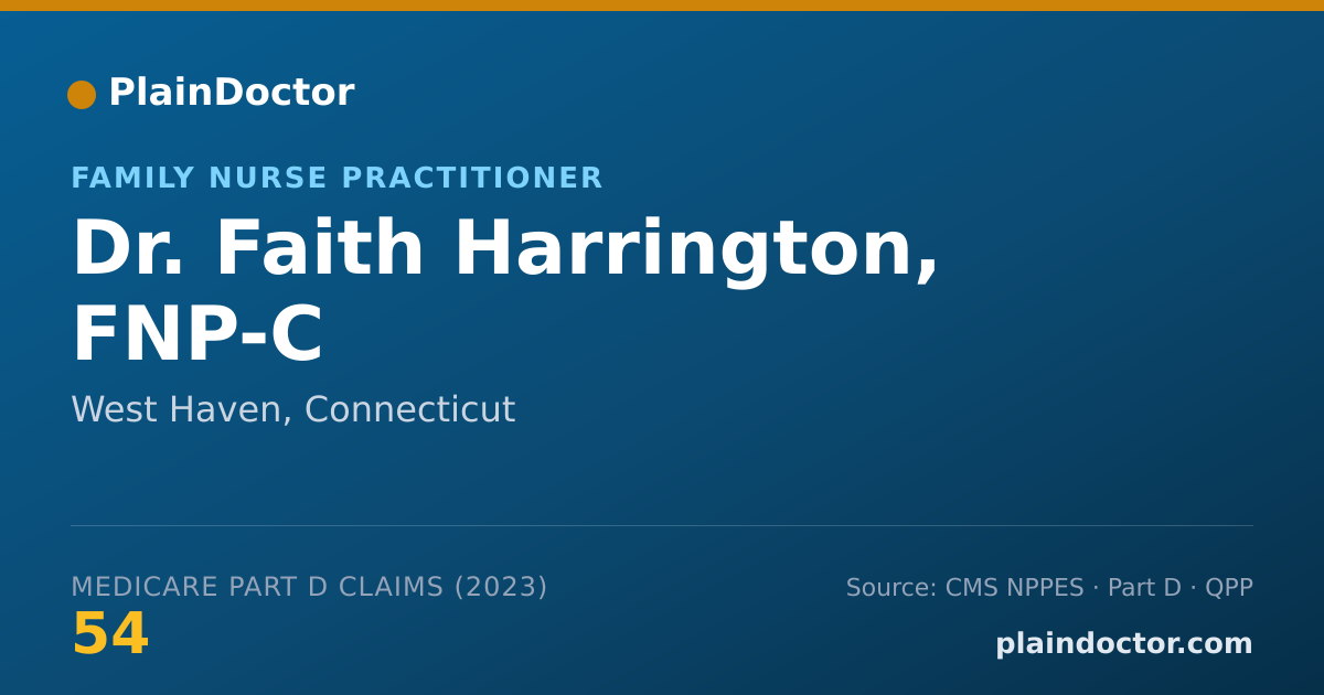 Shareable card for Faith Harrington, FNP-C - Family Nurse Practitioner, West Haven, CT