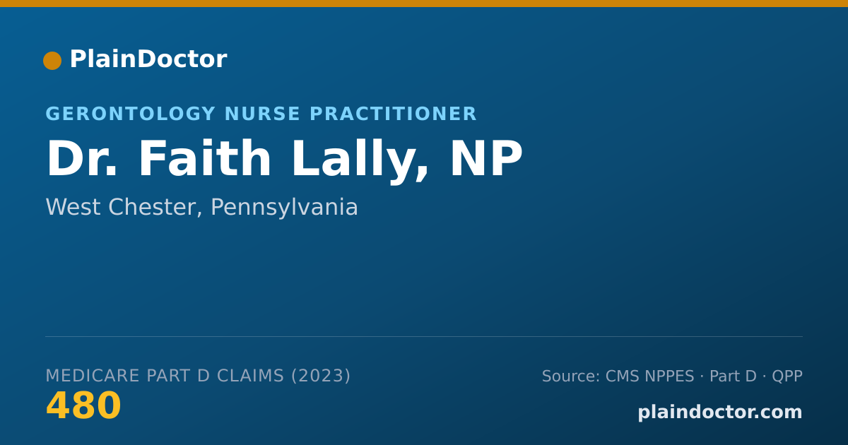Shareable card for Faith Lally, NP - Gerontology Nurse Practitioner, West Chester, PA