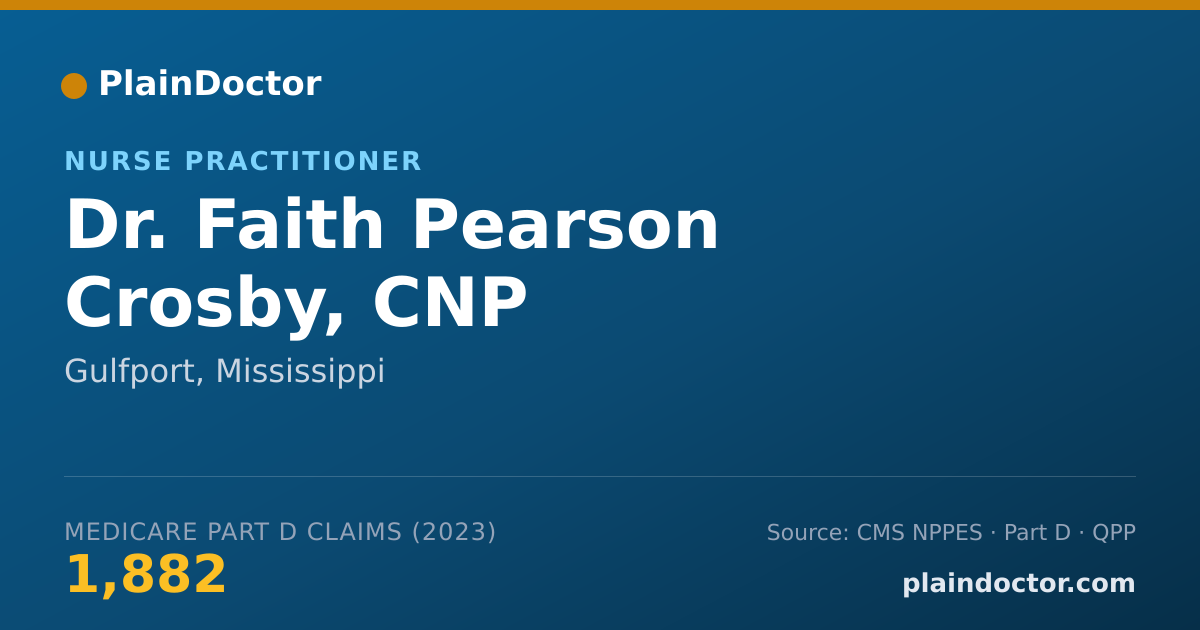 Shareable card for Faith Pearson Crosby, CNP - Nurse Practitioner, Gulfport, MS