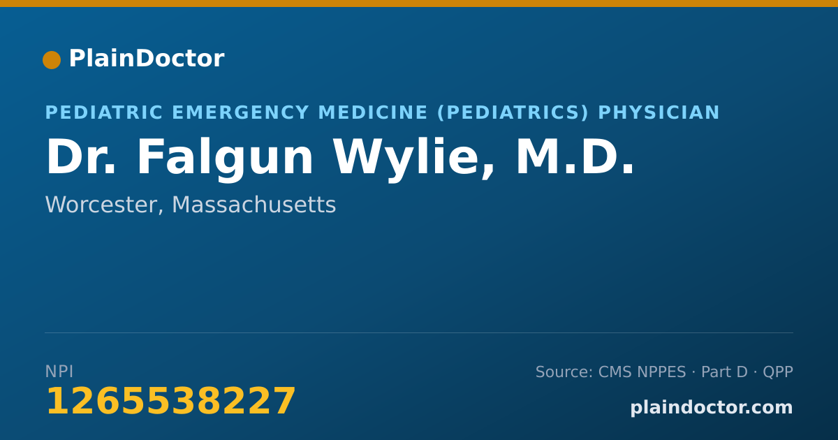 Shareable card for Falgun Wylie, M.D. - Pediatric Emergency Medicine (Pediatrics) Physician, Worcester, MA