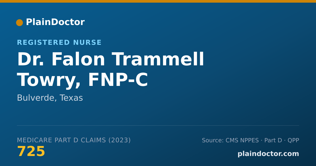 Shareable card for Falon Trammell Towry, FNP-C - Registered Nurse, Bulverde, TX