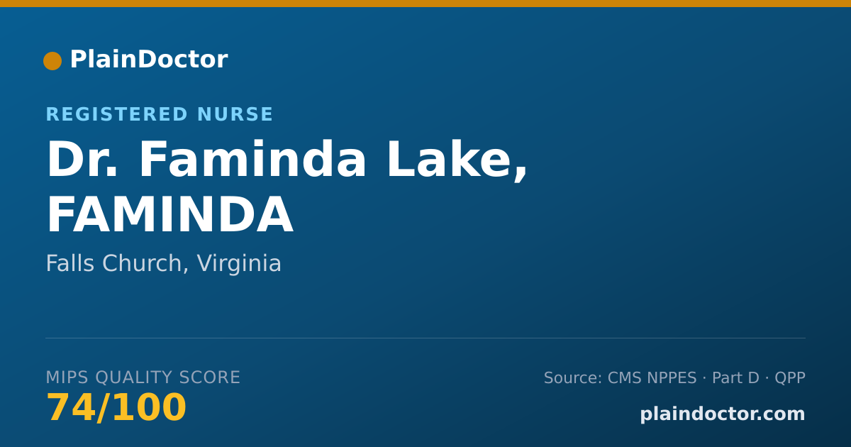 Shareable card for Faminda Lake, FAMINDA - Registered Nurse, Falls Church, VA