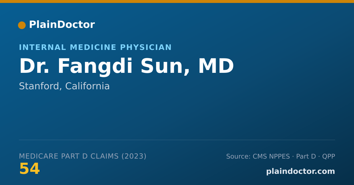 Shareable card for Fangdi Sun, MD - Internal Medicine Physician, Stanford, CA