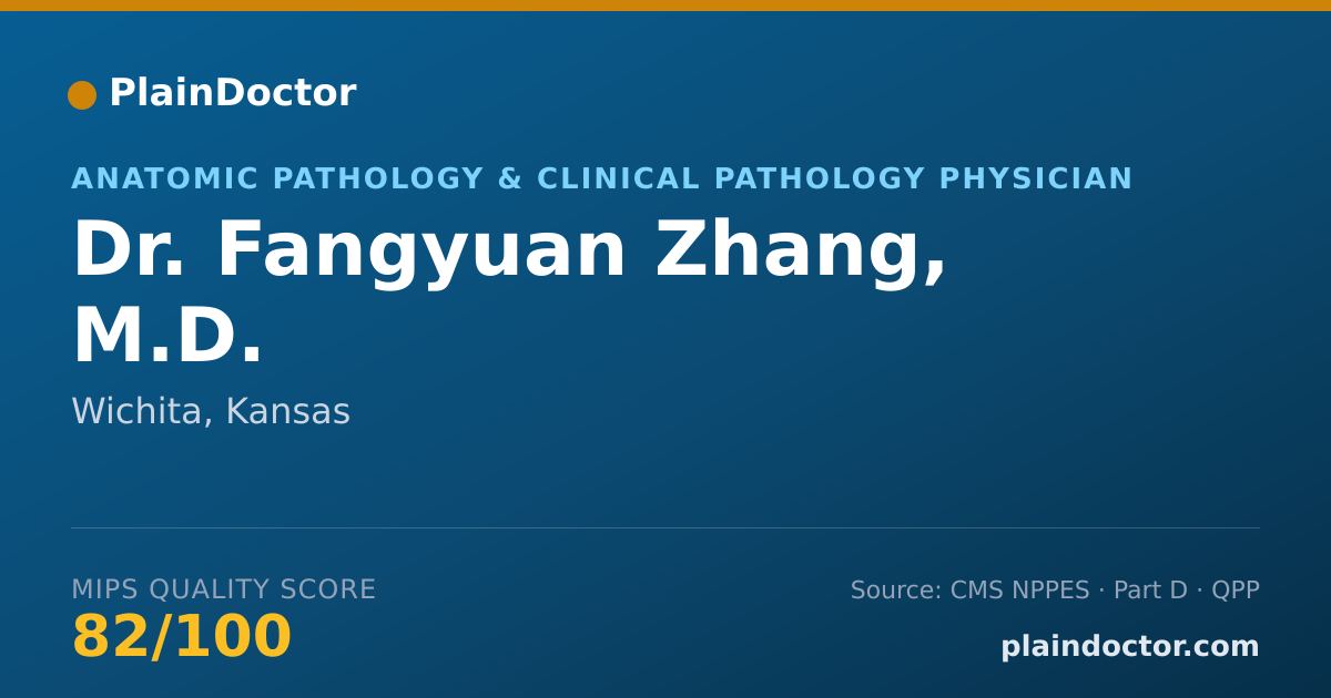 Shareable card for Fangyuan Zhang, M.D. - Anatomic Pathology & Clinical Pathology Physician, Wichita, KS