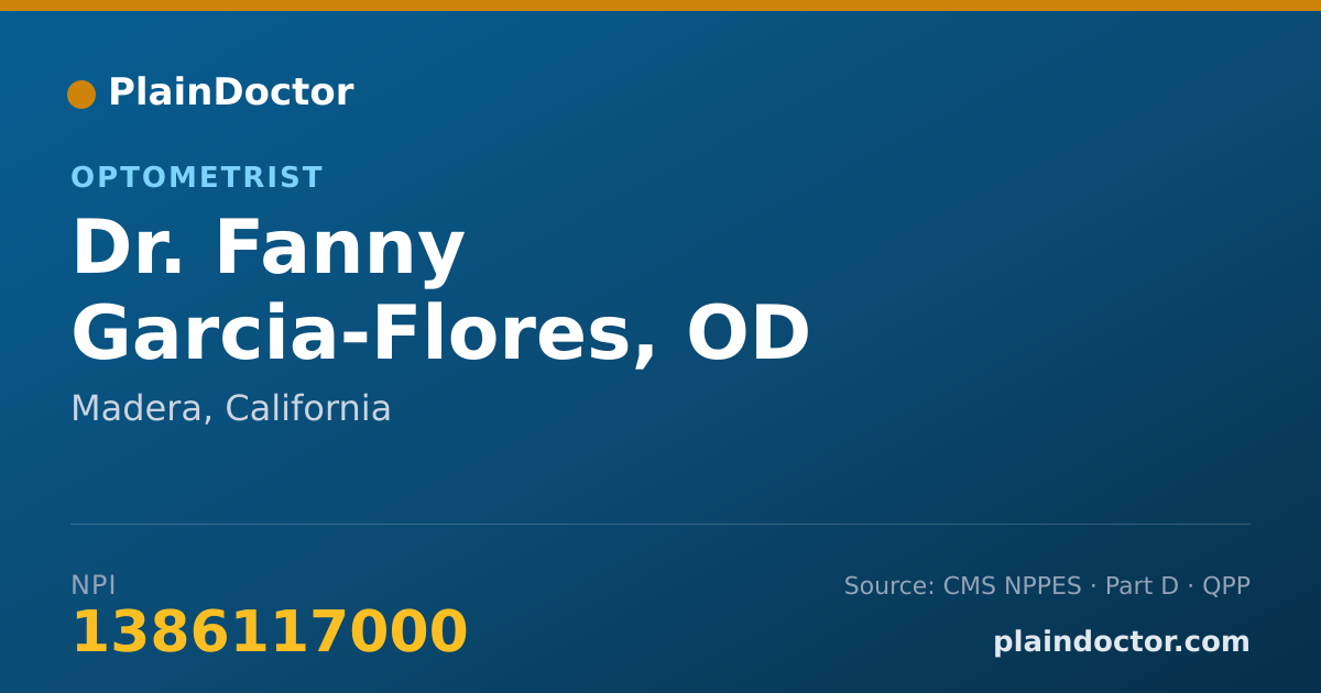 Shareable card for Fanny Garcia-Flores, OD - Optometrist, Madera, CA
