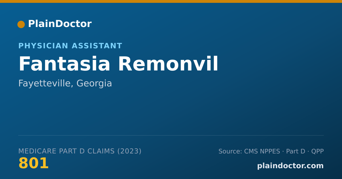 Shareable card for Fantasia Remonvil - Physician Assistant, Fayetteville, GA