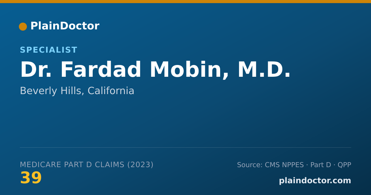 Shareable card for Fardad Mobin, M.D. - Specialist, Beverly Hills, CA