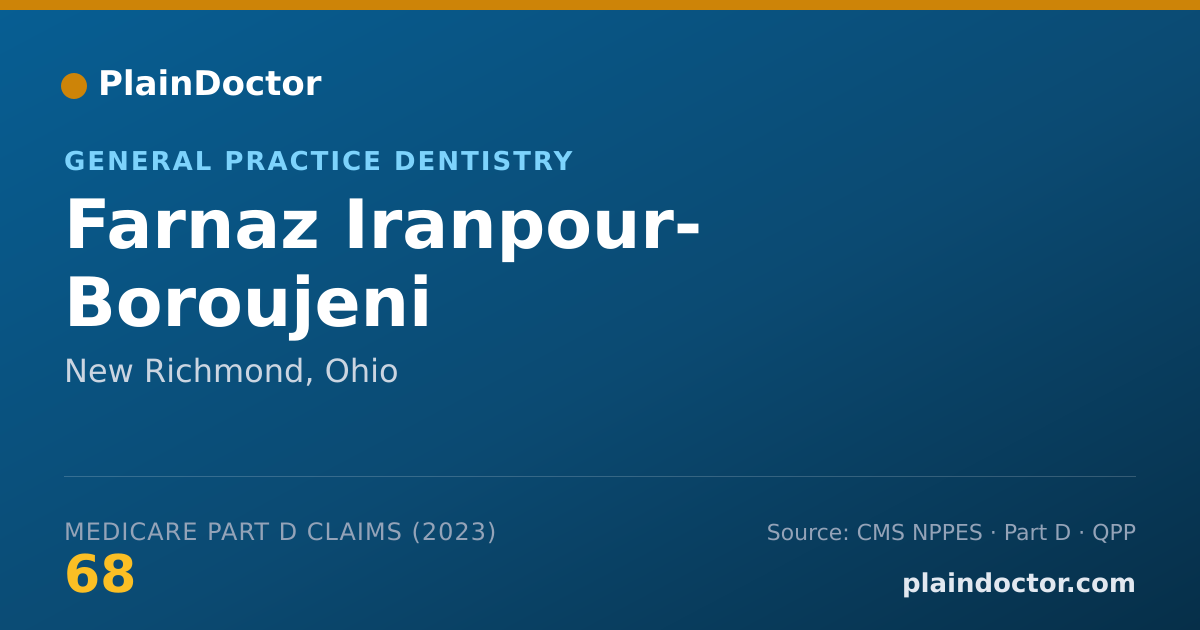 Shareable card for Farnaz Iranpour- Boroujeni - General Practice Dentistry, New Richmond, OH
