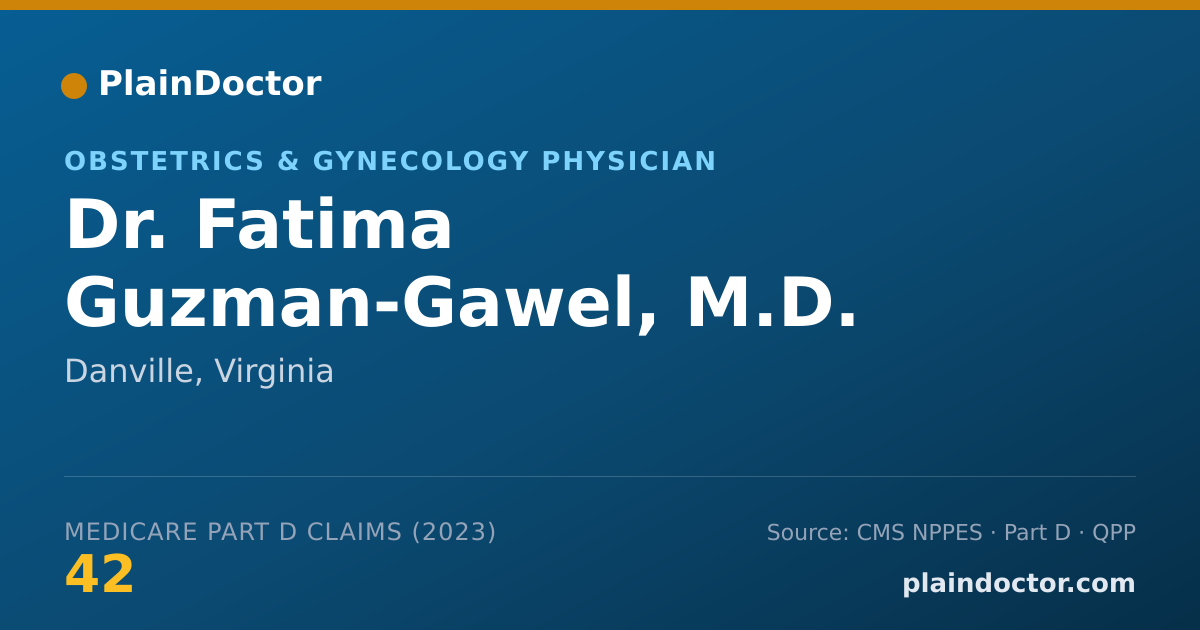 Shareable card for Fatima Guzman-Gawel, M.D. - Obstetrics & Gynecology Physician, Danville, VA