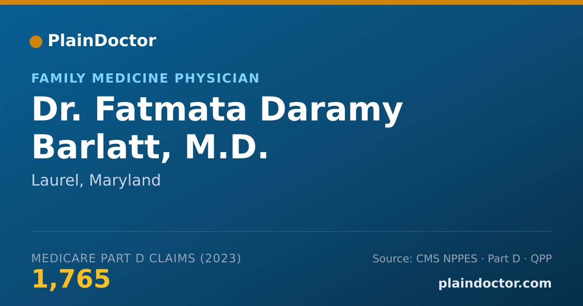 Shareable card for Fatmata Daramy Barlatt, M.D. - Family Medicine Physician, Laurel, MD